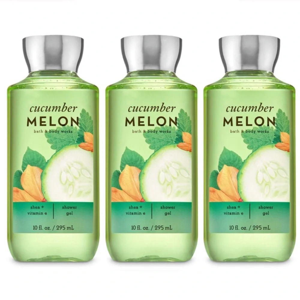 NEW BBW Cucumber Mellon Body Wash Lot Of Three